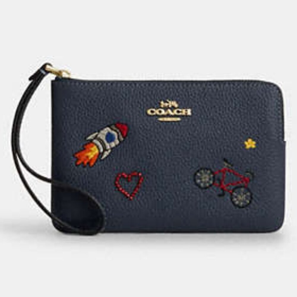 Coach Corner Zip Wristlet